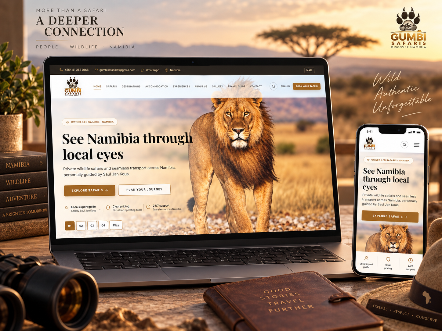 Website development For Gumbi Safaris